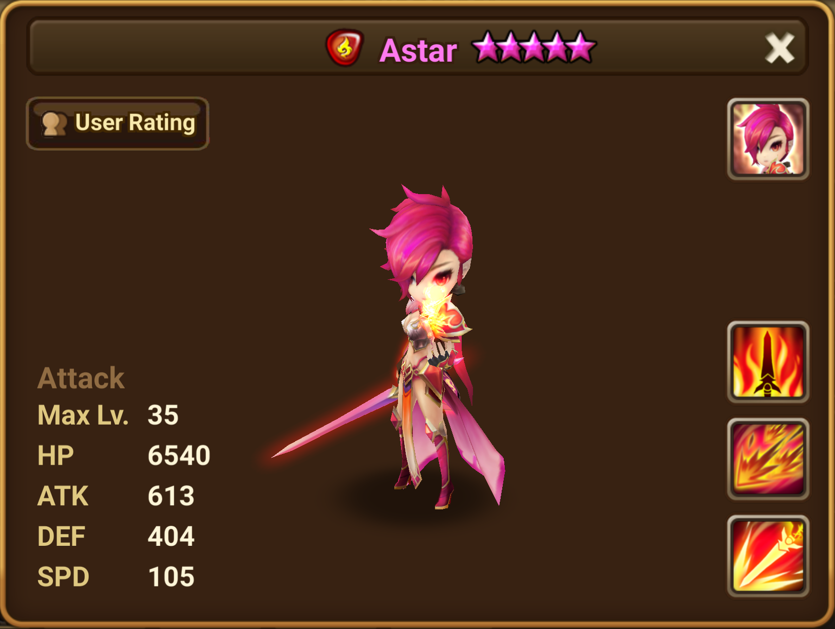 magic knight fire astar