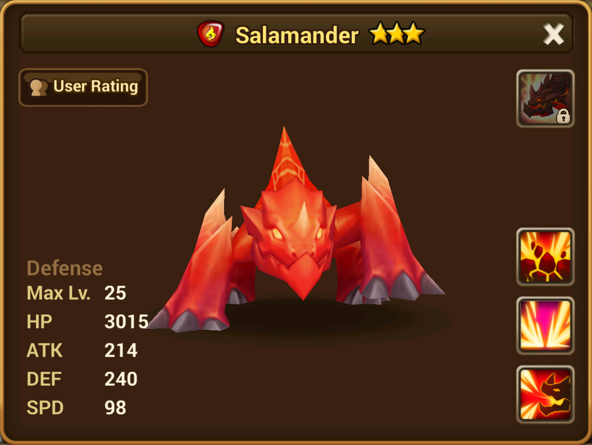 Salamander (Fire) - Krakdon/Gallery and trivia | Summoners War Sky ...