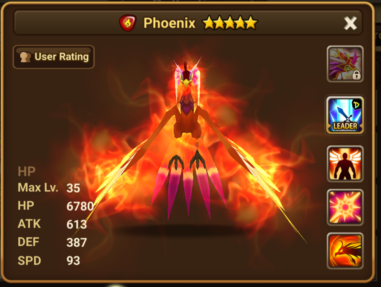 Phoenix (Fire) - Perna/Gallery and trivia | Summoners War Sky Arena ...