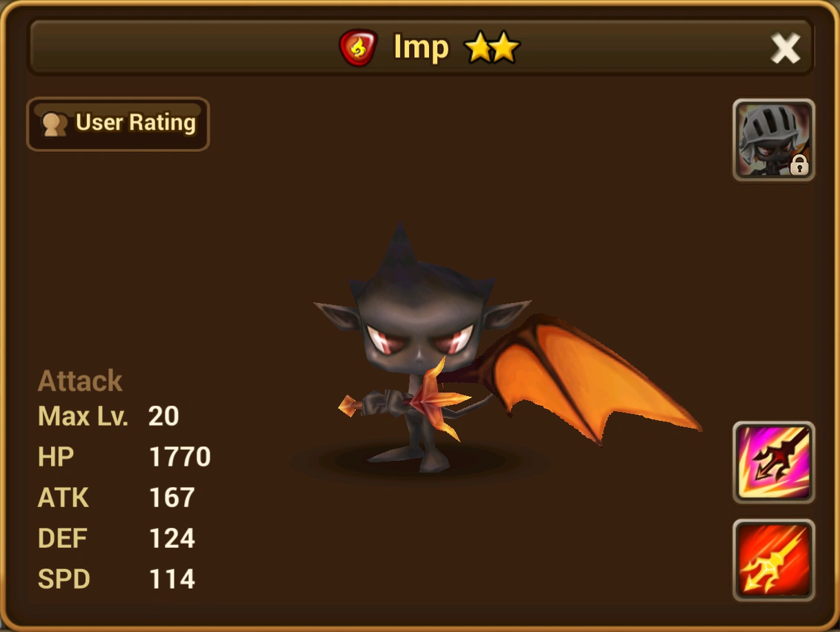 Image Imp (Fire) front.png Summoners War Sky Arena Wiki FANDOM