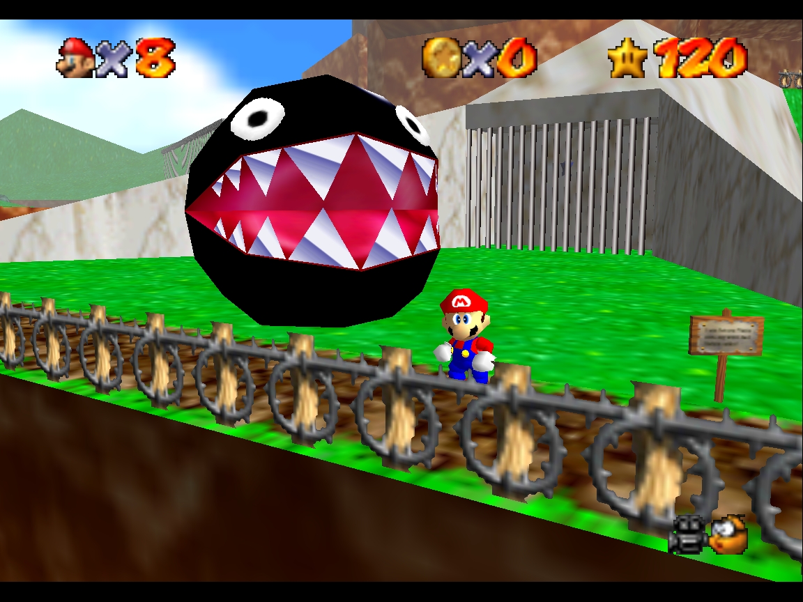 very nice shot with the chain chomp super mario odyssey