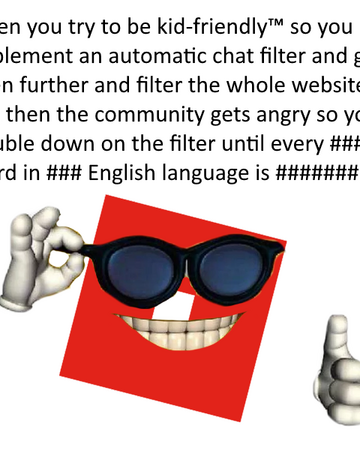 Roblox Chat Filter Super Reliable Wiki Fandom - roblox chat filter