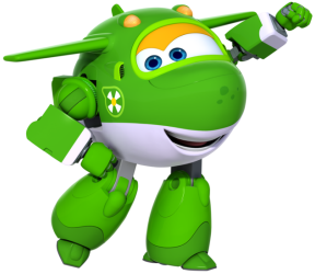 super wings green plane