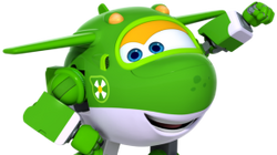 super wings green plane