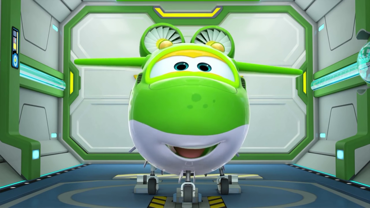 super wings green plane