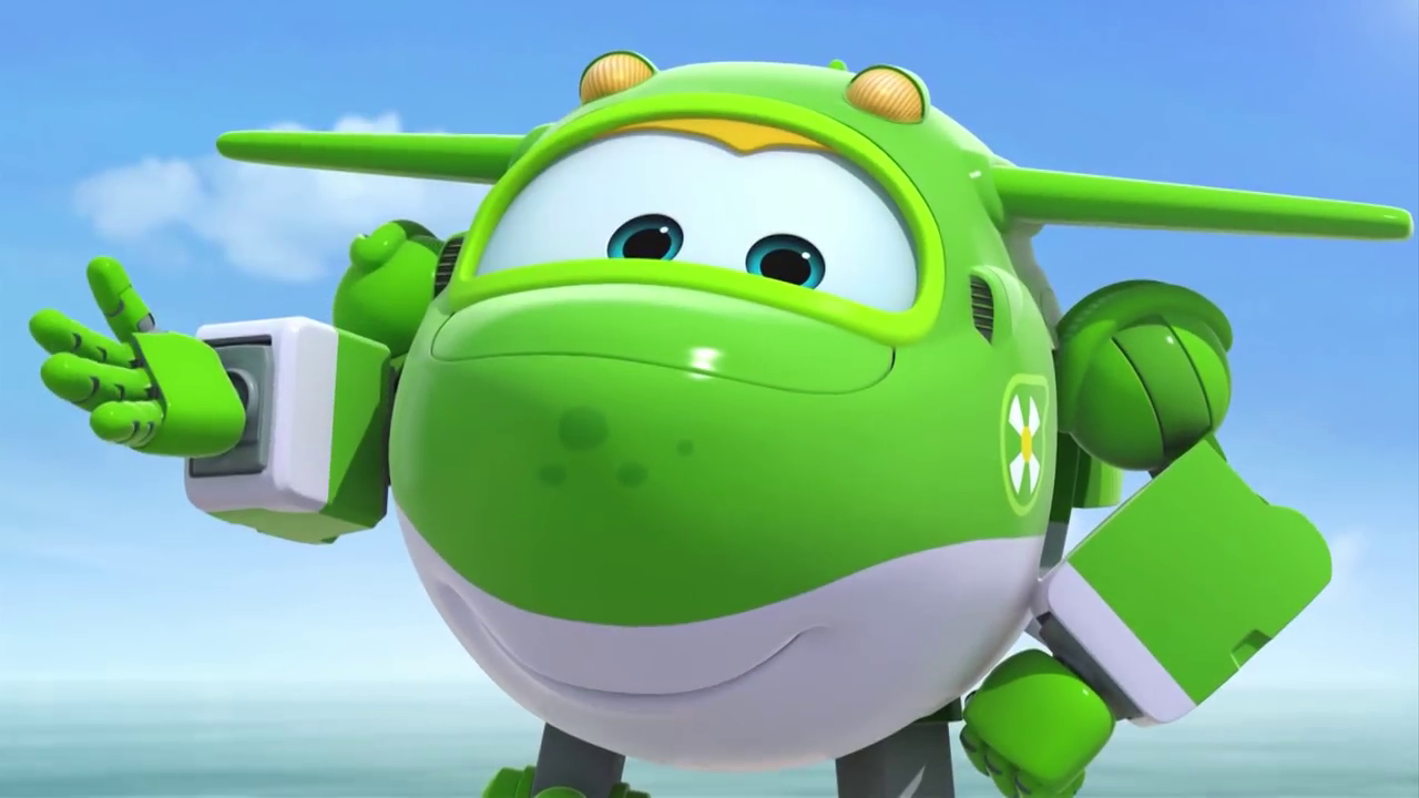 super wings green plane