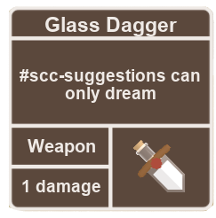 Glass Dagger Super Cube Cavern Wiki Fandom - glass brick roblox