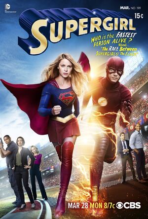 Poster del crossover Flash Supergirl