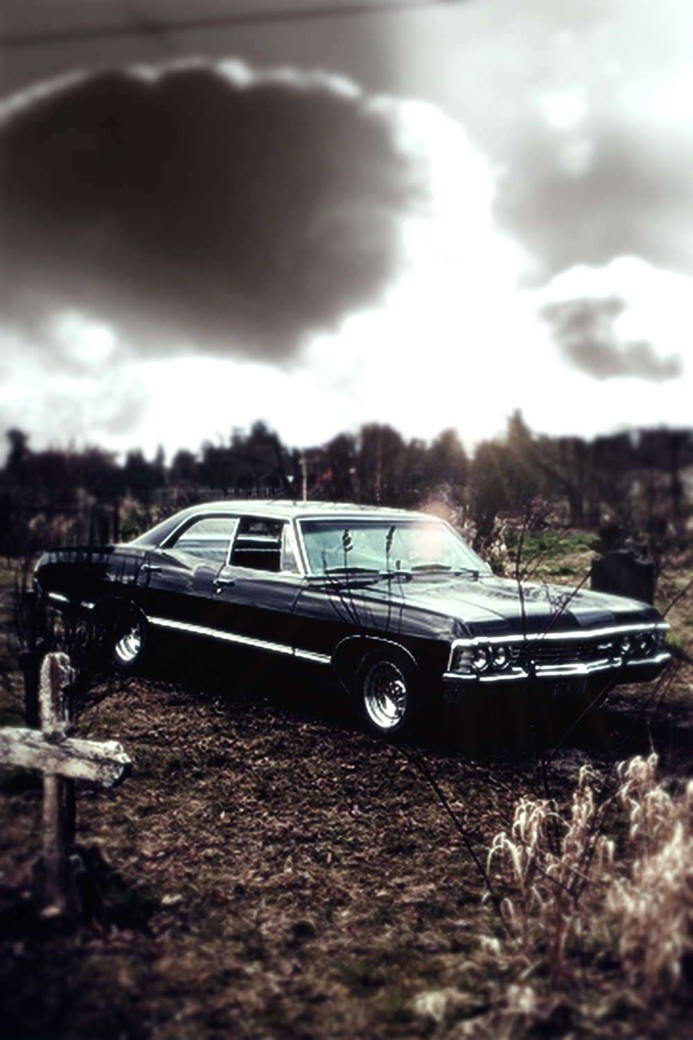 Image - Supernatural 67 chevy impala iphone wallpaper by xerix93