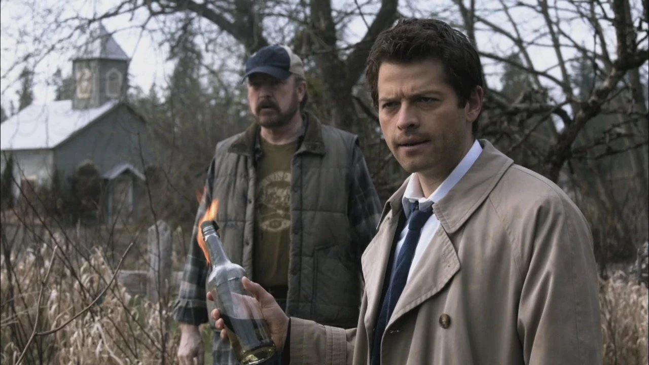 Image Castiel and Bobby working together.jpg Supernatural Wiki FANDOM powered by Wikia