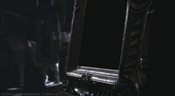 Mary goes from mirror