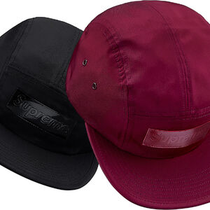 supreme patent leather patch camp cap