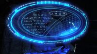 Blue alien wrighting