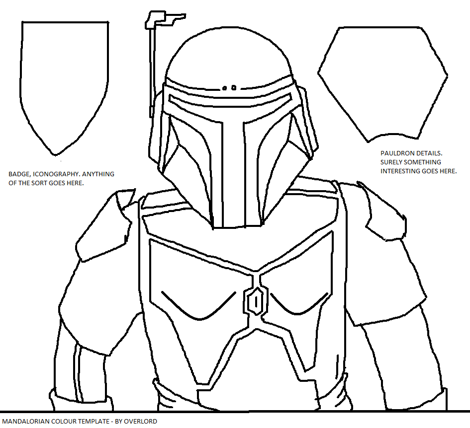 Mandalorian Shoulder Armor Template 2354