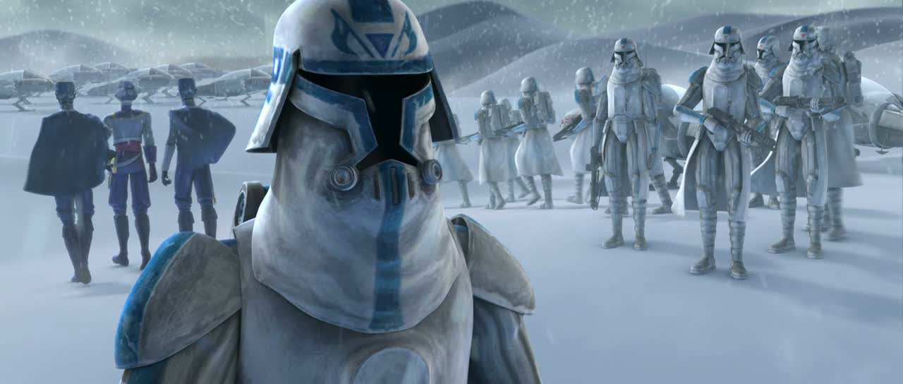 clone trooper helmet in snow