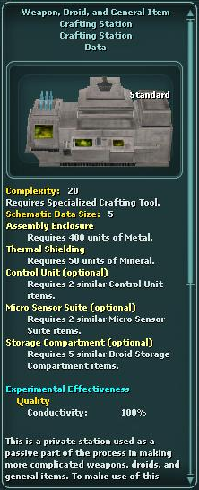 WeaponDroidAndGeneralItemCraftingStation