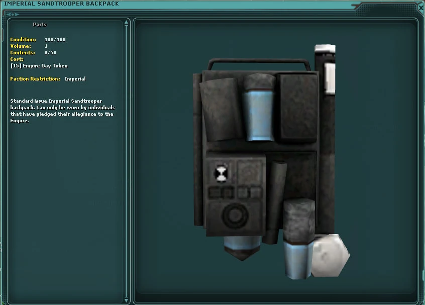 Image Imperialsandtrooperbackpack.jpg SWG Wiki FANDOM powered by Wikia