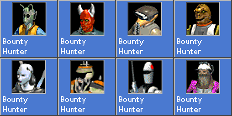 bounty hunters star wars list