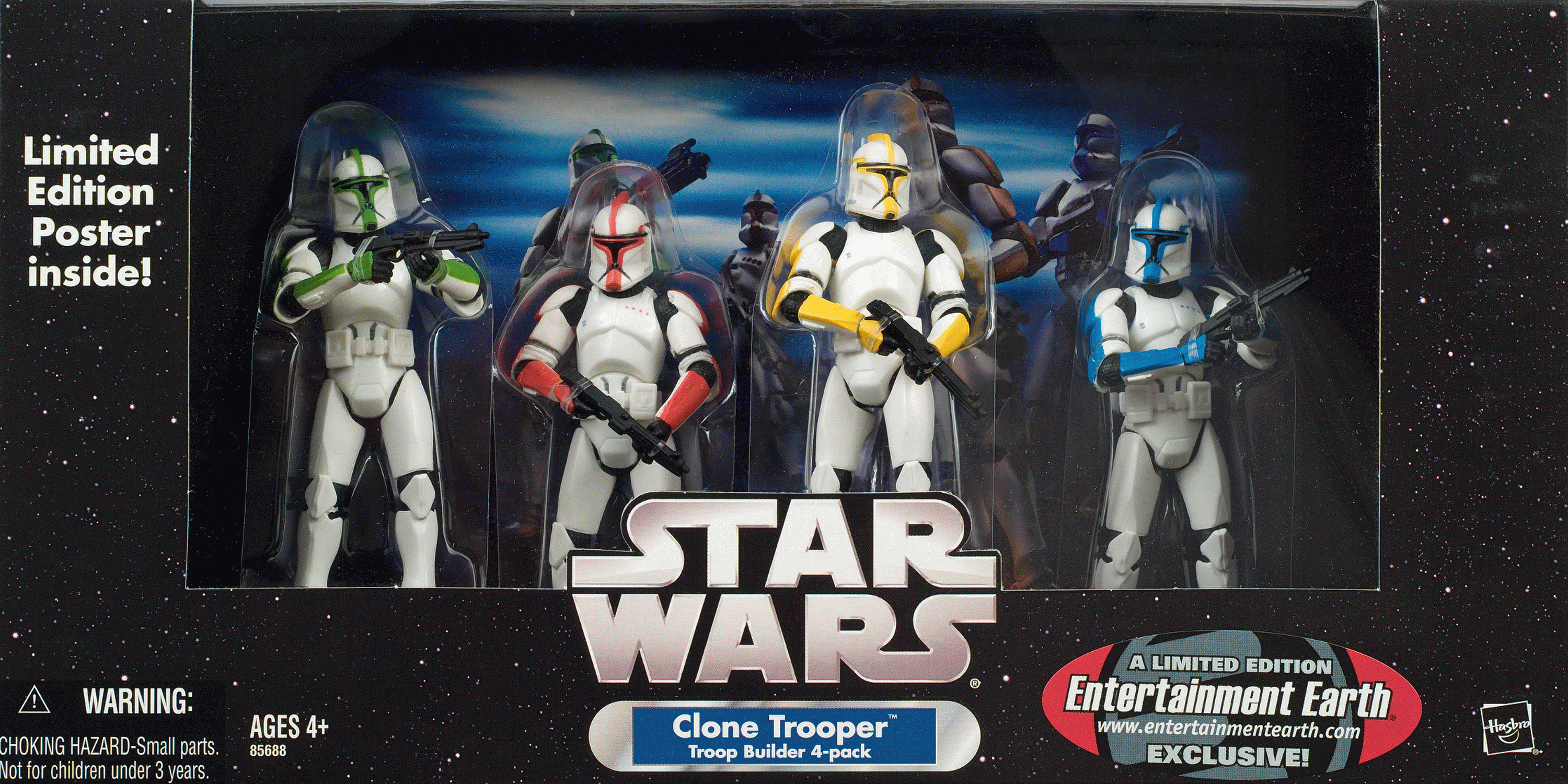 entertainment earth clone trooper 4 pack