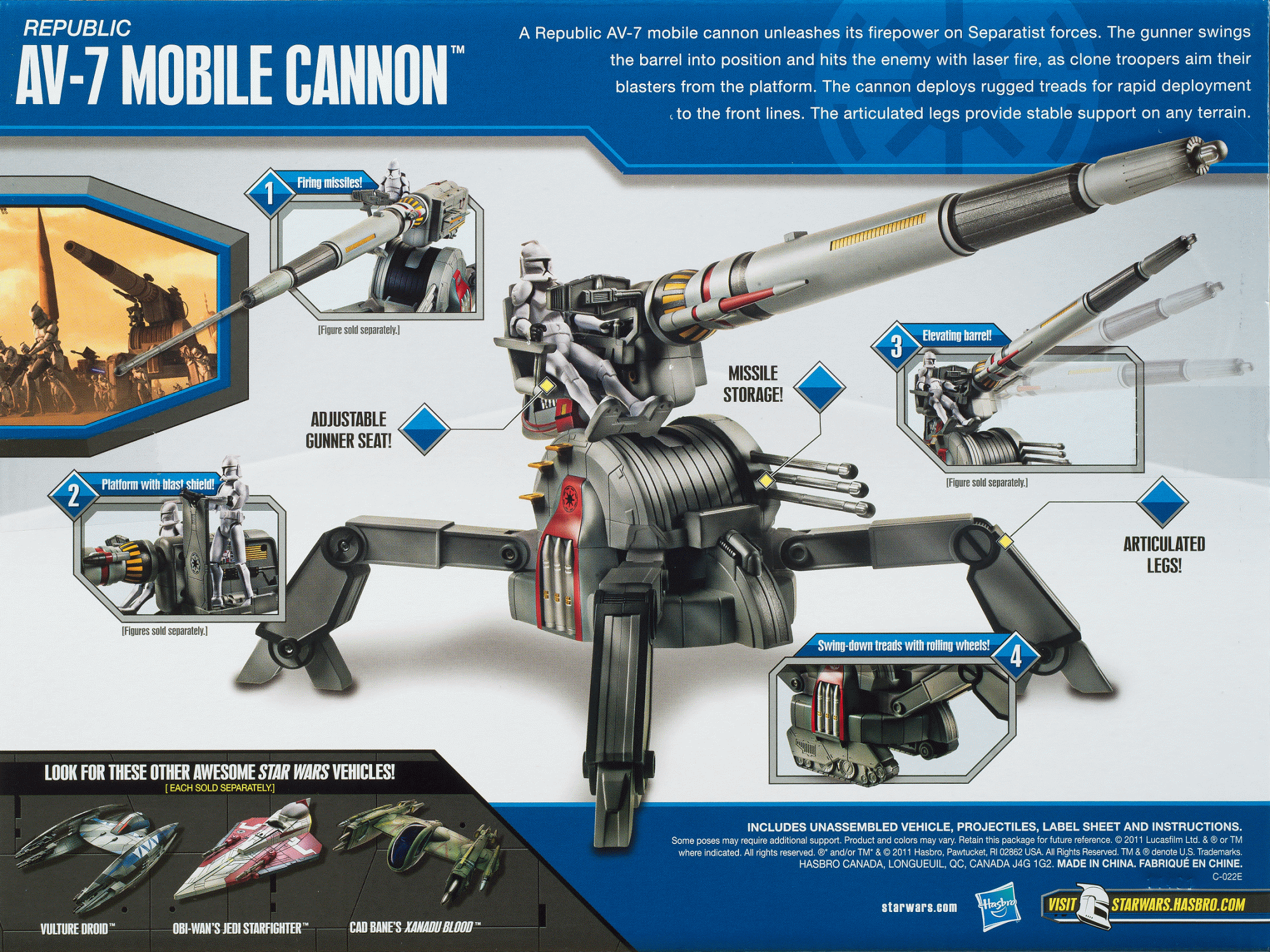 Image - Republic AV-7 Mobile Cannon (29281) R.gif | Star Wars ...