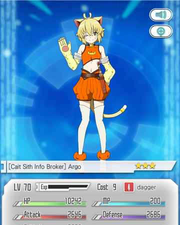 Cait Sith Info Broker Argo Sword Art Online Memory Defrag Wiki Fandom