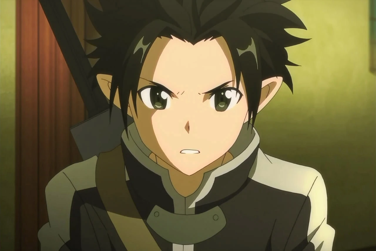 Изображение 1867766 sword art online kirito screen capture black