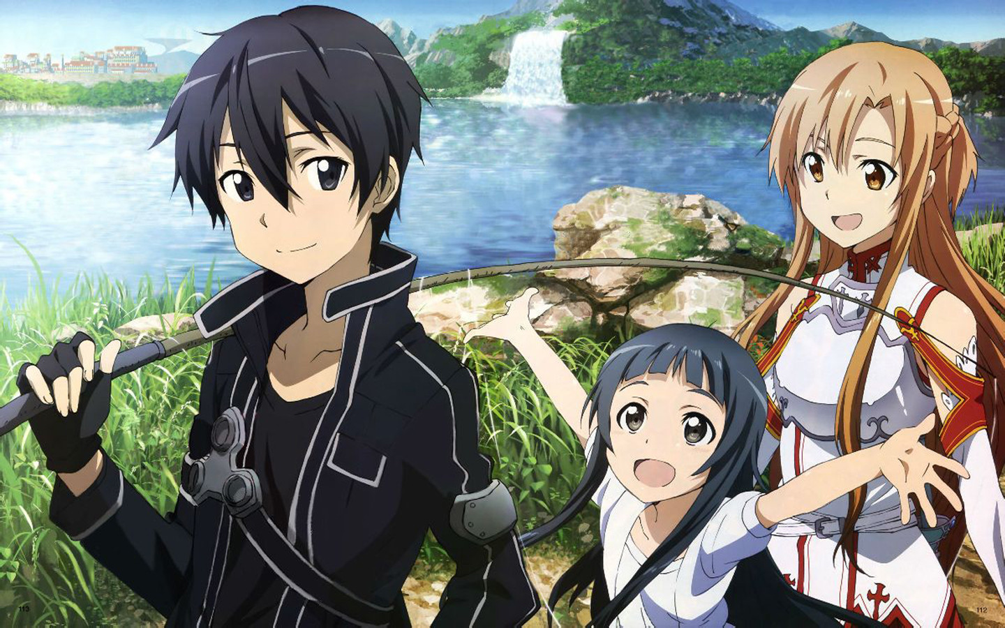 sword art online kirito and yui