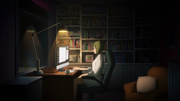 Koujiro Rinko investigating her inbox after receiving a new email - S3E05