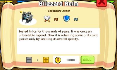 Blizzard Helm Text
