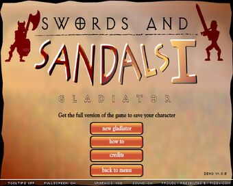 Swords and Sandals: Gladiator | Swords and sandals Wiki | Fandom