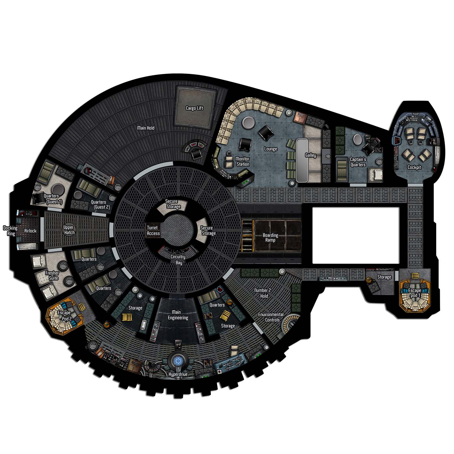 Image - YT-2400 deckplan.jpg | Star Wars: Rebirth Wiki | FANDOM powered by Wikia