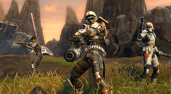 Trooper Commando in een gevecht