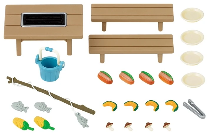 sylvanian families garden barbecue set