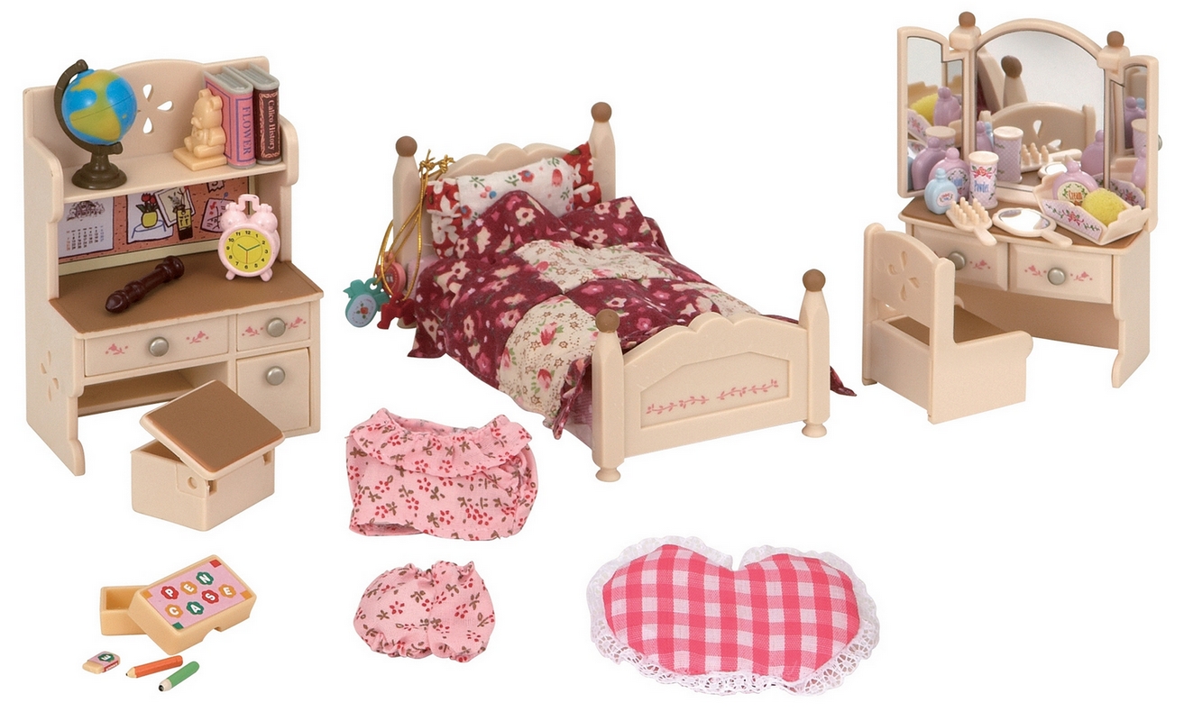 sylvanian families sister's bedroom set