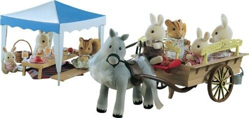 sylvanian families pony and trap