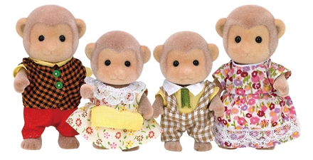 sylvanian families monkey twins
