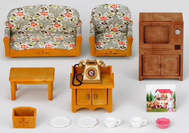 sylvanian living room set