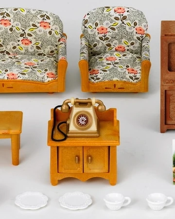 sylvanian living room set