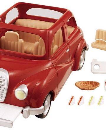 sylvanian families saloon car & picnic set