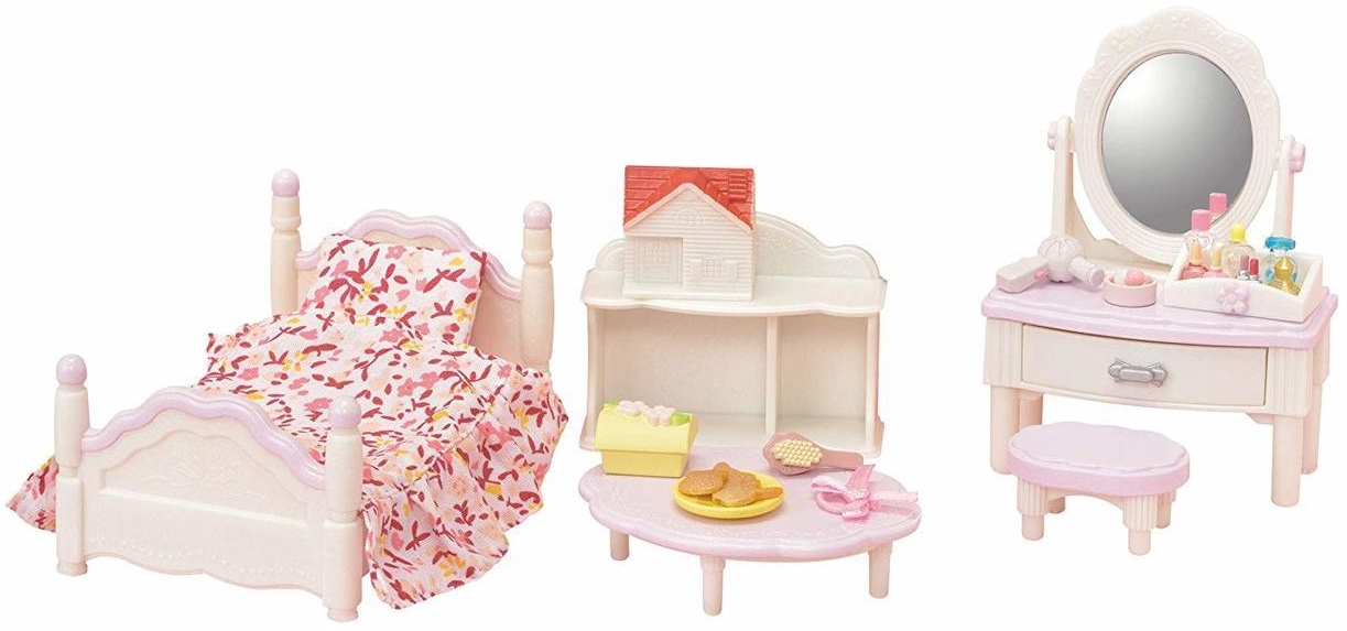 sylvanian families bedroom and vanity set