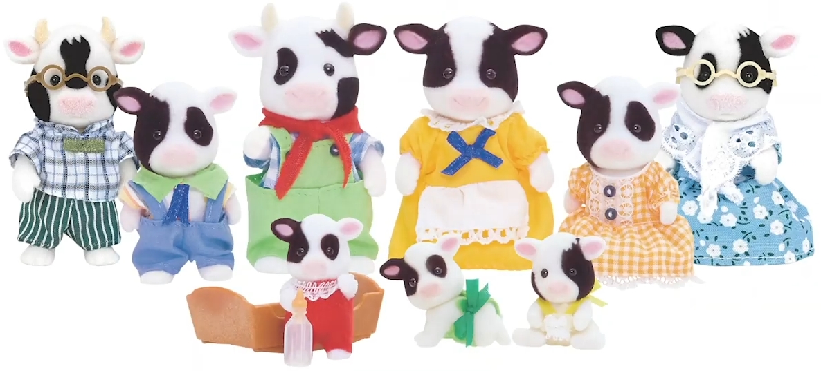 sylvanian families friesian cow family