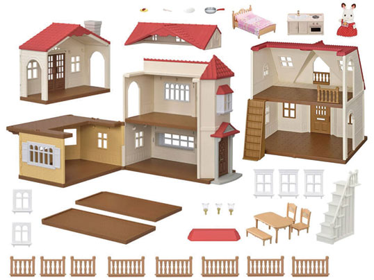 sylvanian families red roof grand mansion