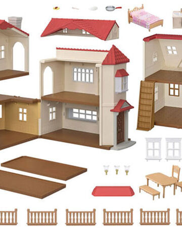sylvanian families red roof mansion