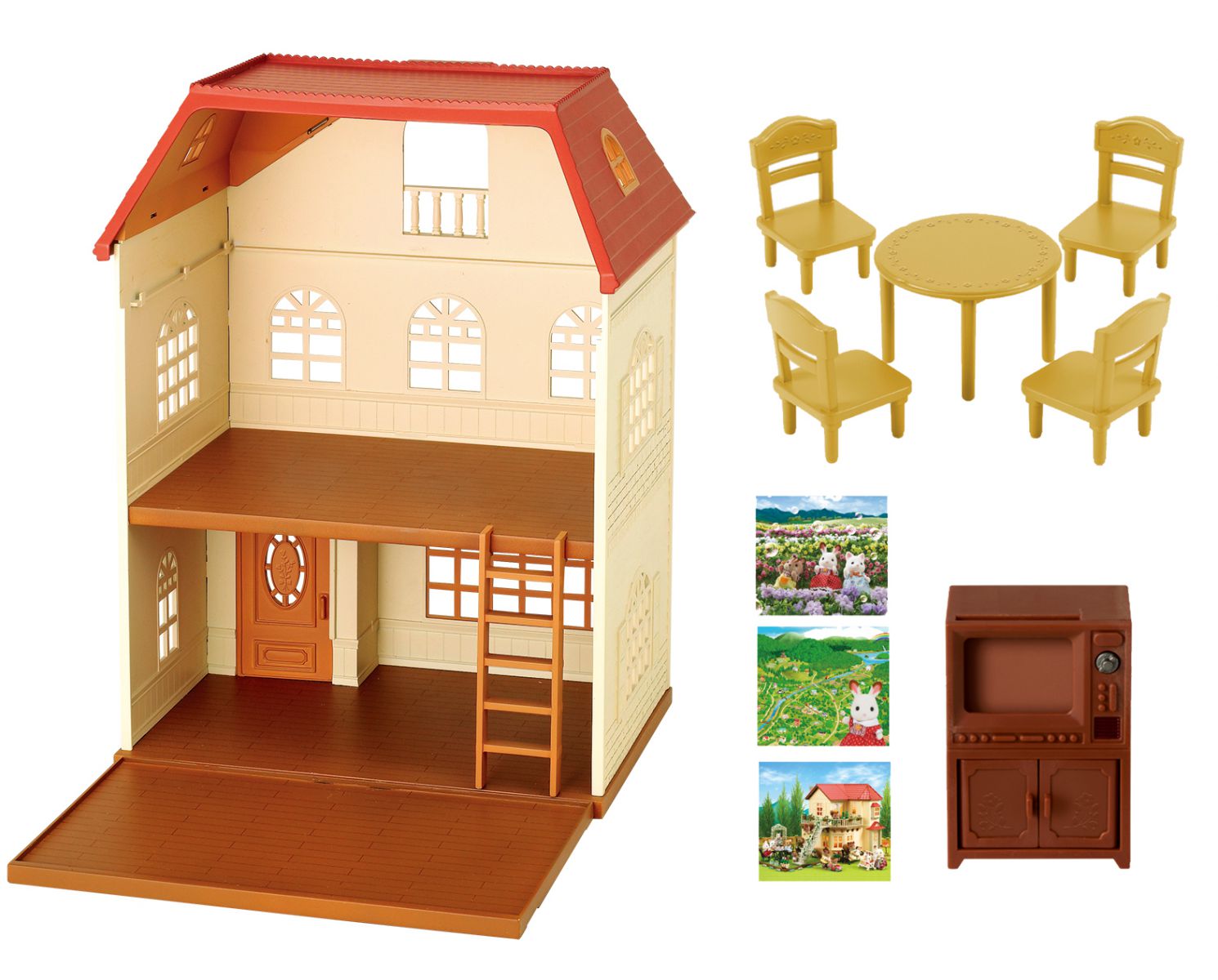 sylvanian families cedar terrace gift set