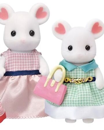 sylvanian families marshmallow mouse family