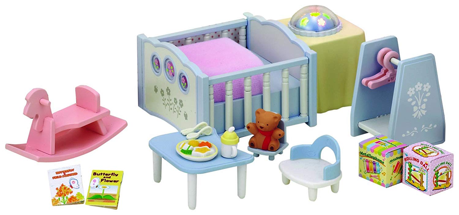 sylvanian families baby nursery set