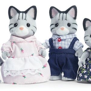 sylvanian families grey cat family