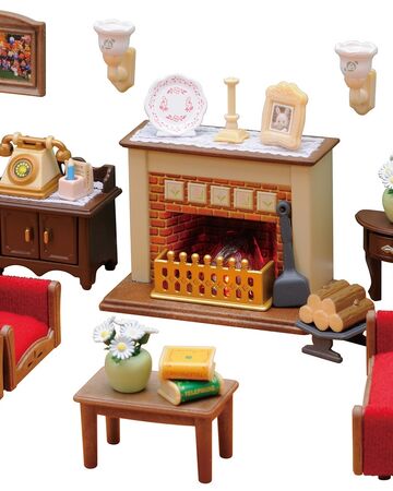sylvanian families luxury living room set