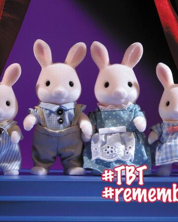 calico critters white rabbit family