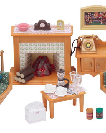 sylvanian families deluxe living room set